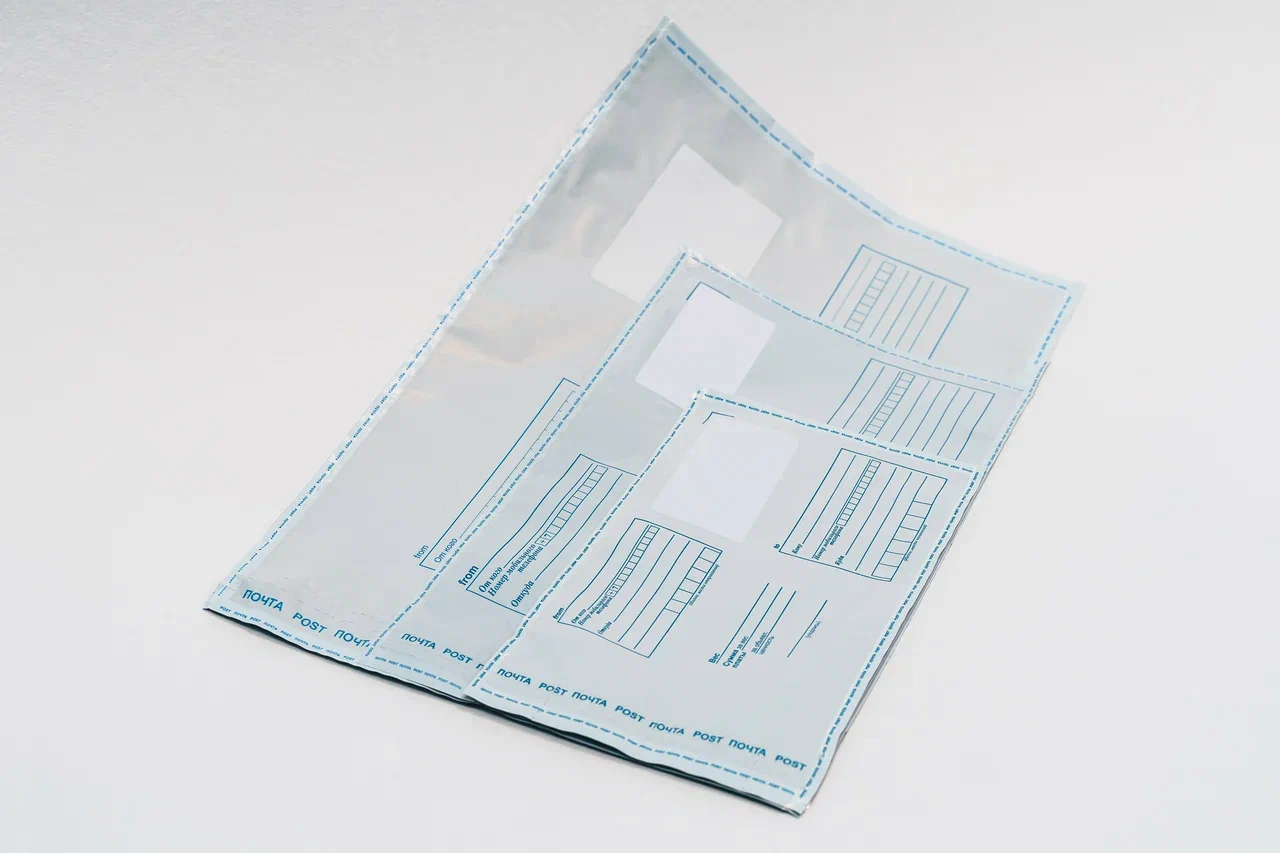Почтовый полиэтиленовый пакет для Почты России 140х162 мм — изображение 2